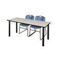 thumbnail image 1 of Regency Kee 72" x 24" Training Table, Maple/Black and 2 Zeng Stack Chairs, Multiple Colors, 1 of 6