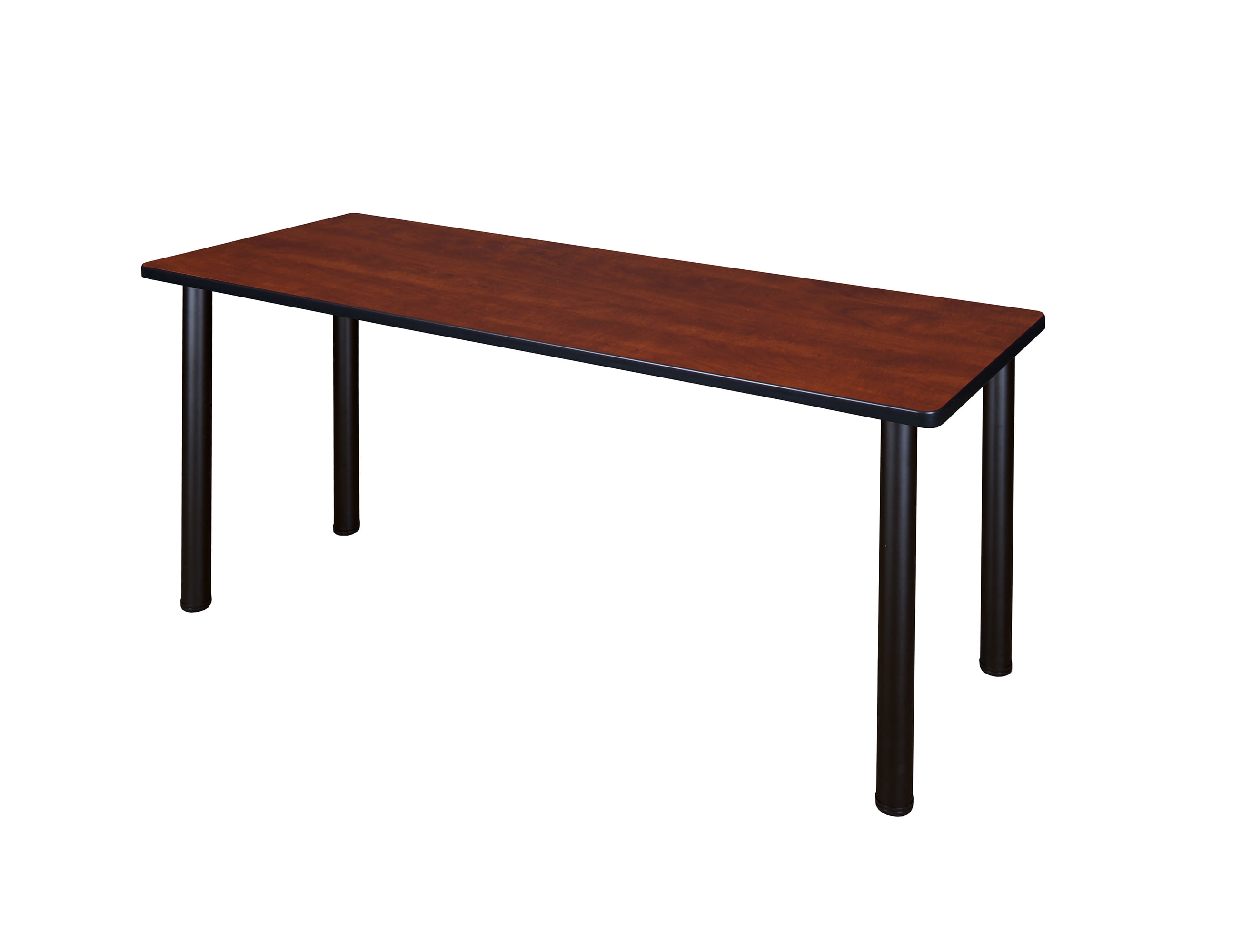 Kee 72" Cherry Laminate Rectangular Training Table with Adjustable Legs