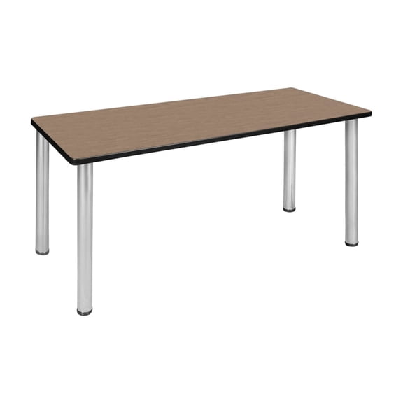 Regency Kee 72 x 24 in. Training Seminar Table- Noble Oak Top, Chrome Legs