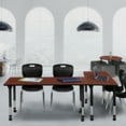 thumbnail image 1 of Regency Kee 72 x 30 in. Mobile Adjustable Classroom Table- Cherry & 2 Andy 18 in. Stack Chairs- Black, 1 of 7