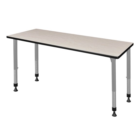 Regency Kee 72 x 30 in. Height Adjustable Classroom Activity Table- Maple Top & Grey Base