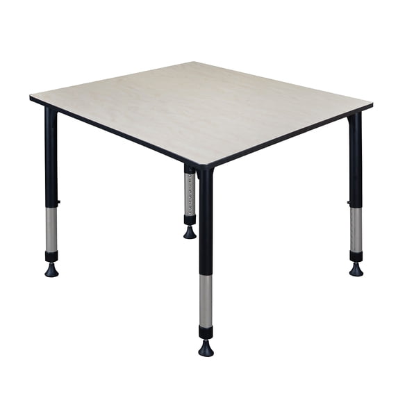 Regency 48 in. Square Height Adjustable Classroom Activity Table- Maple
