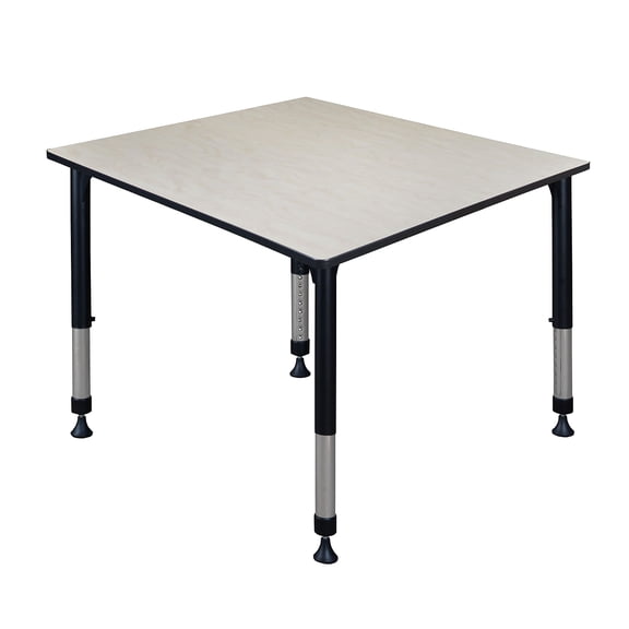 Regency 48 in. Square Height Adjustable Classroom Activity Table- Maple