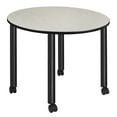 thumbnail image 1 of Kee 48" Round Mobile Breakroom Table- Maple/ Black, 1 of 5