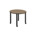 thumbnail image 1 of Regency Kee Large 48 in. Round Breakroom Table- Noble Oak Top, Black Mobile Legs, 1 of 6