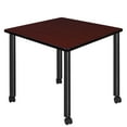 thumbnail image 1 of Kee 36" Square Mobile Breakroom Table- Mahogany/ Black, 1 of 5