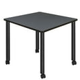 thumbnail image 1 of Kee 42" Square Mobile Breakroom Table- Grey/ Black, 1 of 5