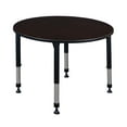 thumbnail image 1 of Kee 48" Round Height Adjustable Classroom Table - Mocha Walnut, 1 of 2