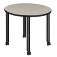 thumbnail image 1 of Regency Small 30 in. Round Breakroom Table- Maple Top, Black Mobile Legs, 1 of 5