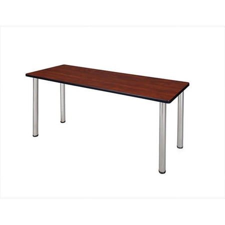 Regency Kee Training Table - Cherry & Chrome Post Legs - 72 x 24 in.