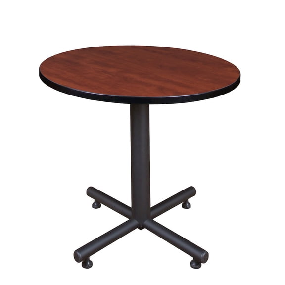 Regency 30 in. Round X-Base Breakroom Table- Cherry