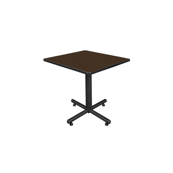 Regency Kobe 30 in. Square X-Base Breakroom Table- Neo Walnut
