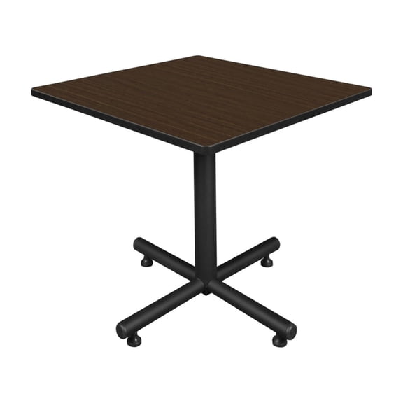 Regency Kobe 42 in. Square X-Base Breakroom Table- Neo Walnut