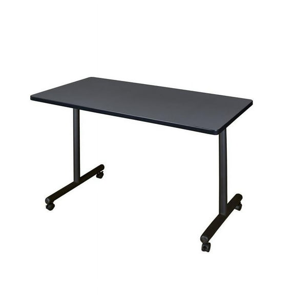 Regency Kobe 42 inch x 24 inch Mobile Training Table in Grey