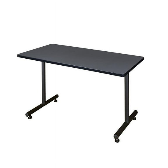Regency Kobe 42 inch x 24 inch Training Table in Grey with Black Legs