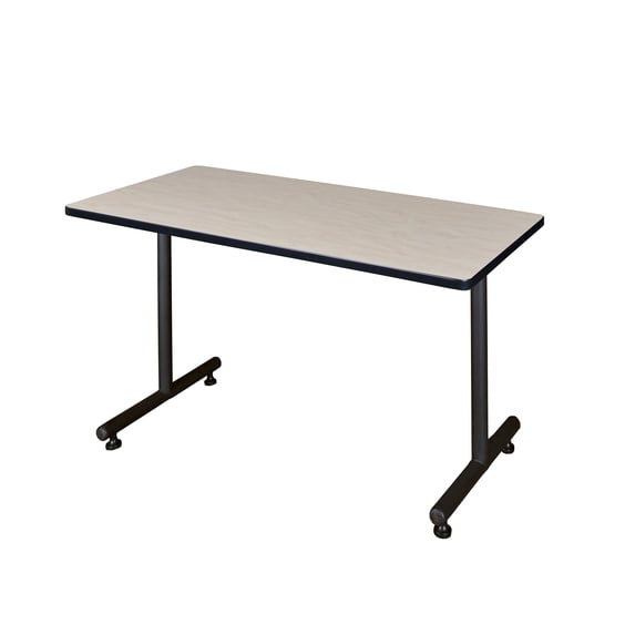 Regency Kobe 42 x 30 in. Steel T-Base Training Seminar Table- Maple