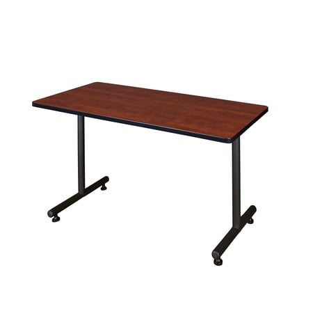 Regency Kobe 42 x 24 in. Steel T-Base Training Seminar Table- Cherry