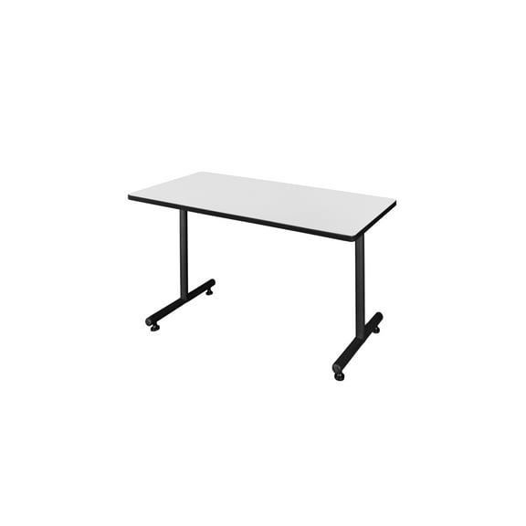 Regency Kobe 42 x 30 in. Steel T-Base Training Seminar Table- White