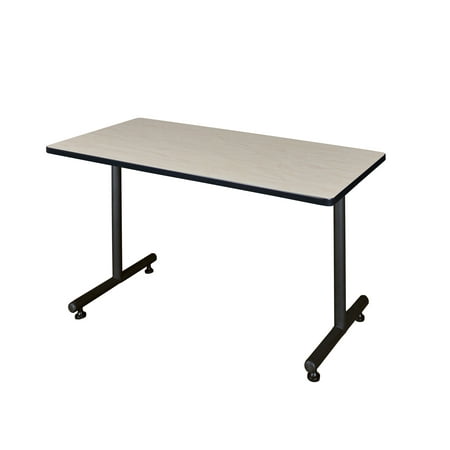 Regency Kobe 48 x 24 in. Steel T-Base Training Seminar Table- Maple