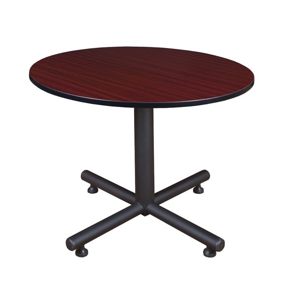 Regency Kobe 48 in. Round X-Base Breakroom Table- Mahogany