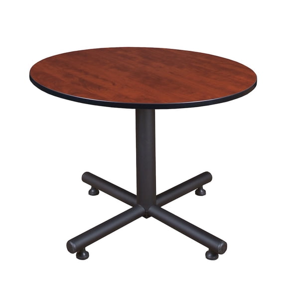 Regency Kobe 48 in. Round X-Base Breakroom Table- Cherry