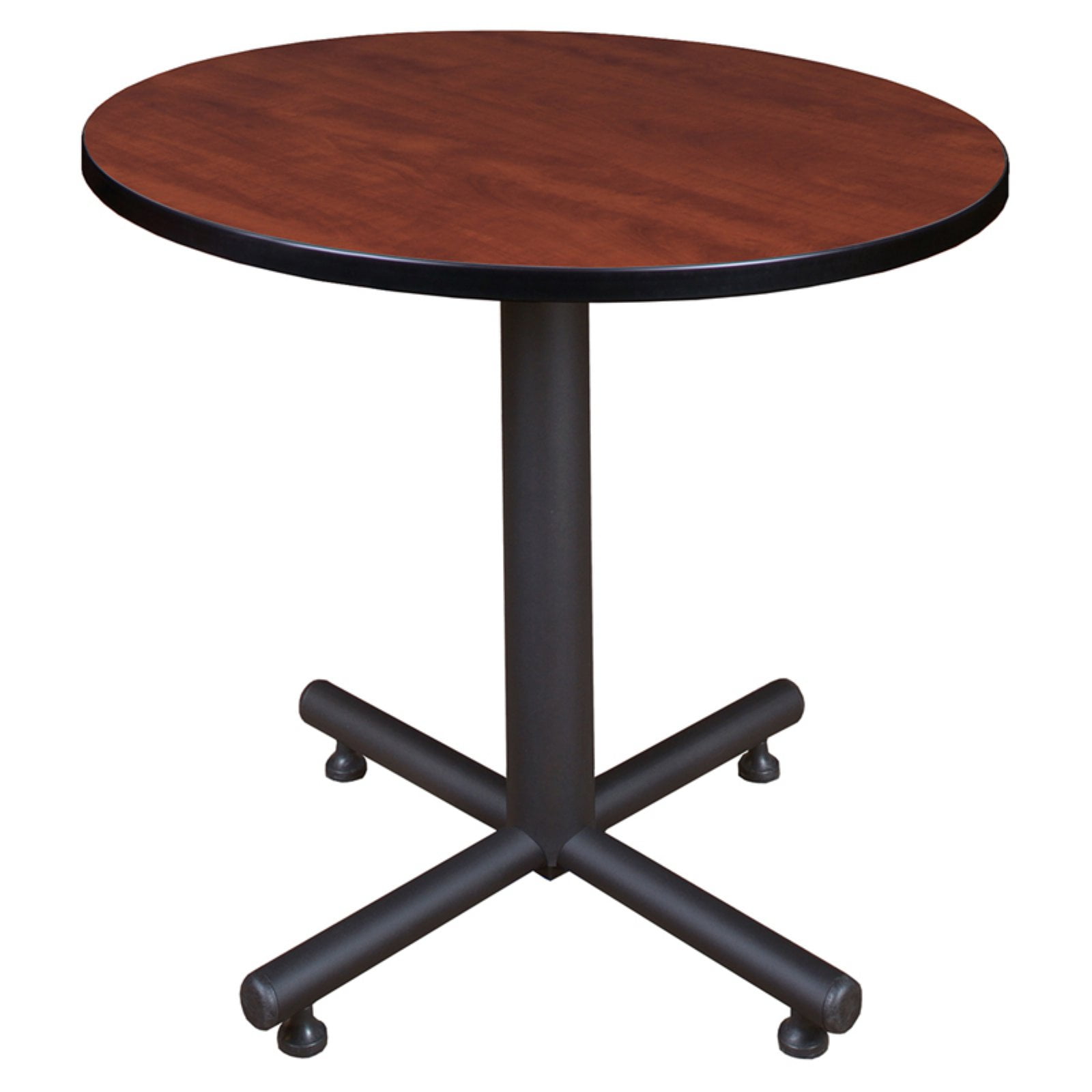 Contemporary 50" Cherry and Maple Round Dining Table