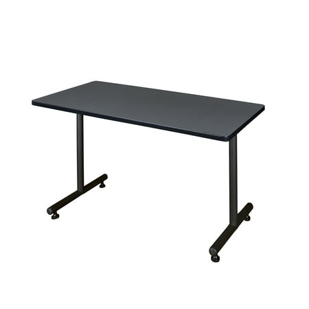 Regency Kobe 48 x 30 in. Steel T-Base Training Seminar Table- Grey