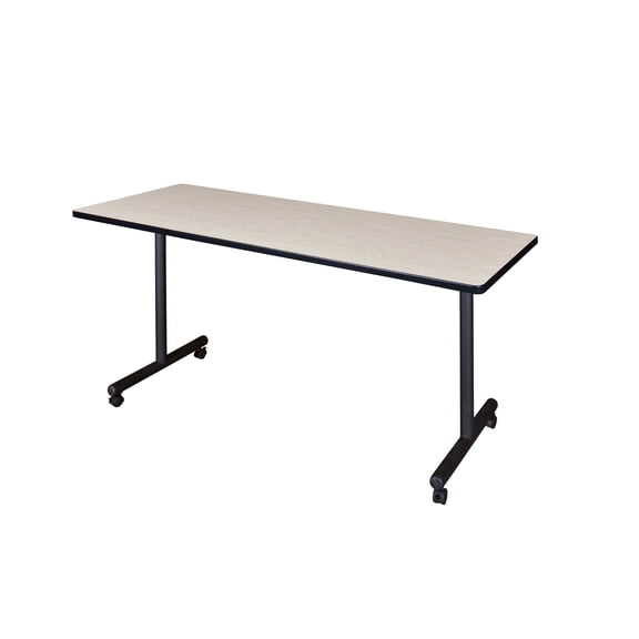 Regency Kobe 60 x 24 in. Mobile T-Base Training Seminar Table- Maple