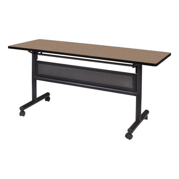 Regency Kobe 60 x 24" Flip-Top Nesting Table with Modesty Panel-Noble Oak
