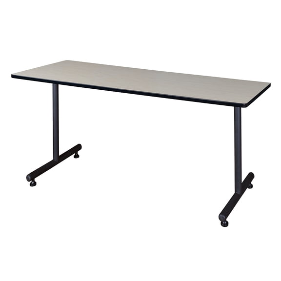 Regency Kobe 60 x 30 in. Steel T-Base Training Seminar Table- Maple
