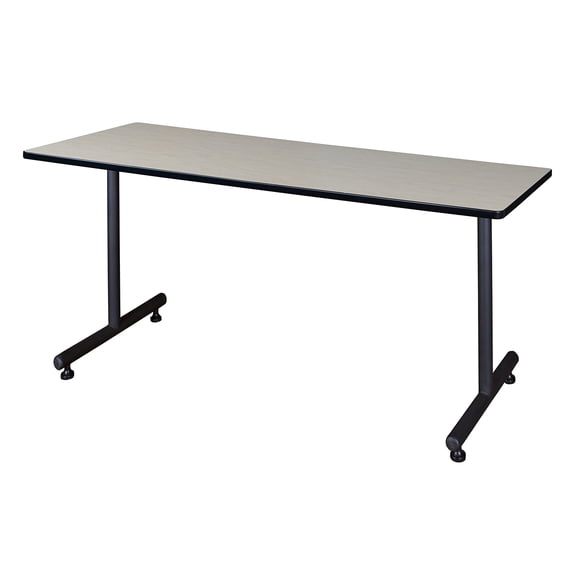 Regency Kobe 66 x 30 in. Steel T-Base Training Seminar Table- Maple