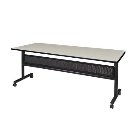 Regency Kobe 72 x 24 in. Flip-Top Training Nesting Table with Modesty Panel- Maple