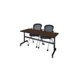 thumbnail image 1 of Regency Kobe 72 x 24 in. Flip-Top Training Nesting Table- Neo Walnut, 2 Cadence Nesting Chairs, 1 of 10
