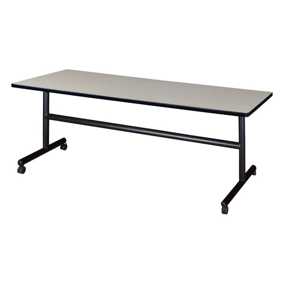 Regency Kobe 72" x 30" Flip Top Mobile Training Table- Maple