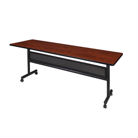 Regency Kobe 84" Flip Top Mobile Training Table with Modesty- Cherry