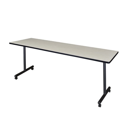 Regency Kobe 84 x 24 in. Mobile T-Base Training Seminar Table- Maple