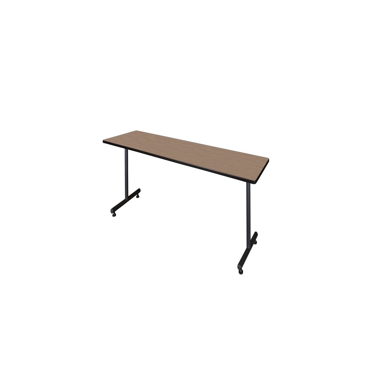 Regency Kobe 84 x 24 in. Steel T-Base Training Seminar Table- Noble Oak ...