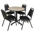 thumbnail image 1 of Regency Kobe Round Breakroom Table with 4 Stackable Restaurant Chairs, 1 of 2