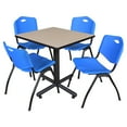 thumbnail image 1 of Regency Kobe 30 in. Square X-Base Breakroom Table- Beige, 4 M Stack Chairs- Grey, 1 of 5