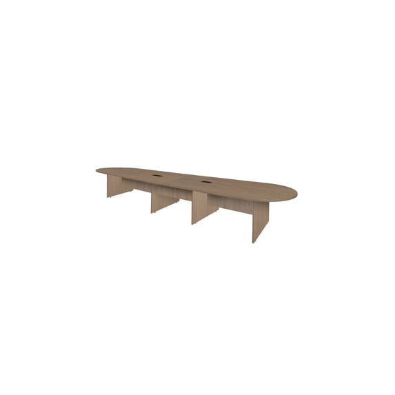 Regency Legacy 16 ft Racetrack Laminate Conference Table with 2 Charging Ports- Noble Oak