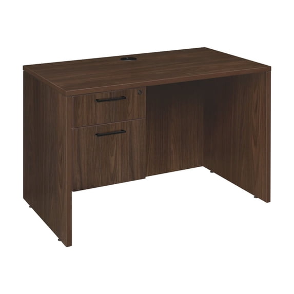 Regency Legacy 42 x 24 in. Executive Desk with Single Pedestal Drawer Unit- Neo Walnut