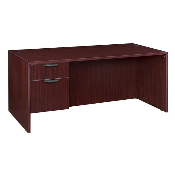 Pedestal Desk Legacy 60" Single Pedestal Desk,Mahogany, Mahogany