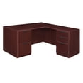 thumbnail image 1 of Regency Legacy 66 x 65 in. L Desk with Double Full Pedestal Drawer Unit- Mahogany, 1 of 8