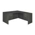 thumbnail image 1 of Regency Legacy 66 x 65 in. L Desk with Double Pedestal Drawer Unit- Ash Grey, 1 of 8