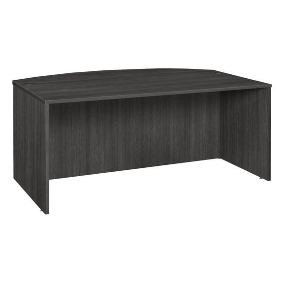 Legacy 71" Wood Bowfront Desk Shell- Ash Grey