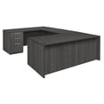 thumbnail image 1 of Regency Legacy 71 x 35 in. U Desk with Double Full Pedestal Drawer Unit- Ash Grey, 1 of 7