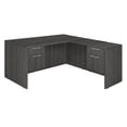thumbnail image 1 of Regency Legacy 71 x 35 in. L Desk with Double Pedestal Drawer Unit- Ash Grey, 1 of 8