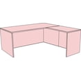 thumbnail image 1 of Legacy 71" L-Desk Shell with 47" Return Shell- Mahogany, 1 of 7