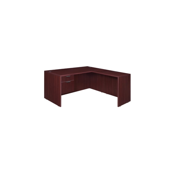 Regency Legacy 71 x 59 in. L Desk with Single Pedestal Drawer Unit & 35 in. Return- Mahogany