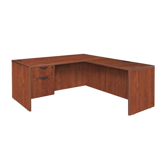 Regency Legacy 71" Single Pedestal L-Desk with 47" Return- Cherry